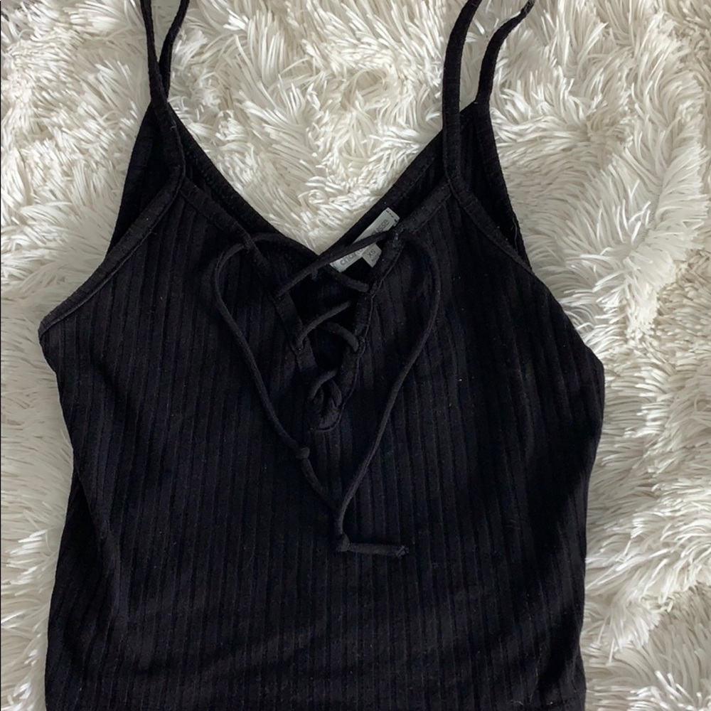 Lace up crop top